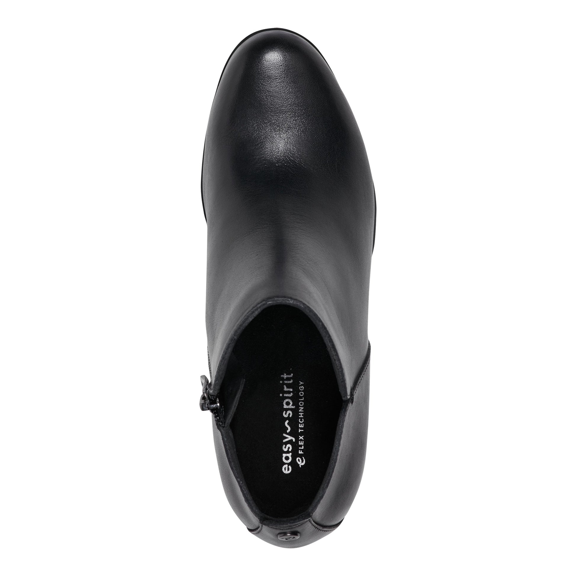 Easy Spirit Georgina Ankle Booties - Black Leather