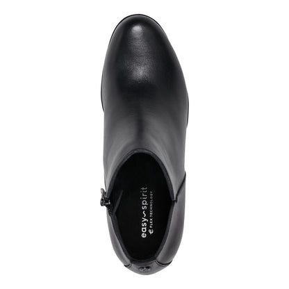 Easy Spirit Georgina Ankle Booties - Black Leather