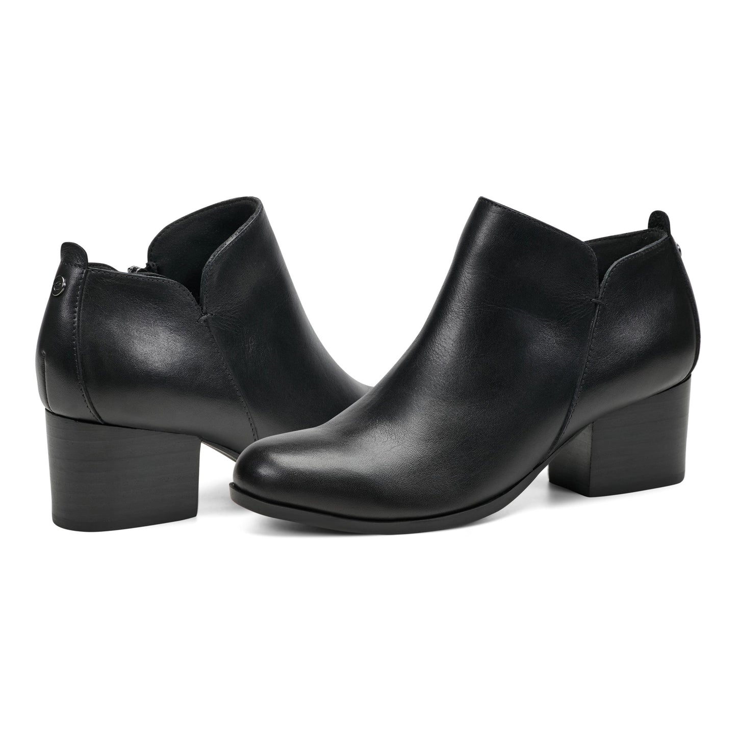 Easy Spirit Georgina Ankle Booties - Black Leather
