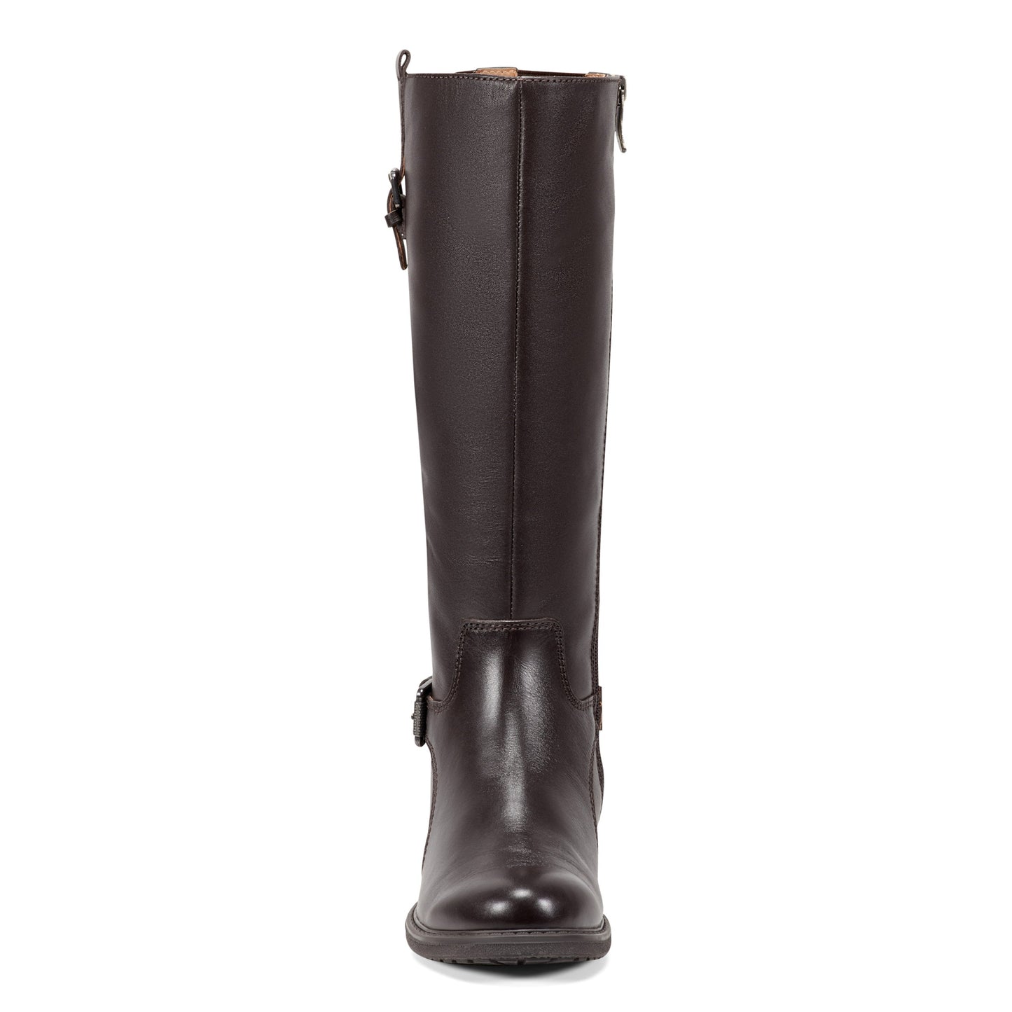 Easy Spirit Jackie Tall Shaft Boots - Dark Brown Leather/Elastic