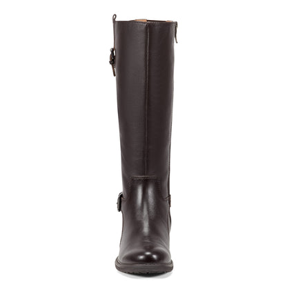 Easy Spirit Jackie Tall Shaft Boots - Dark Brown Leather/Elastic