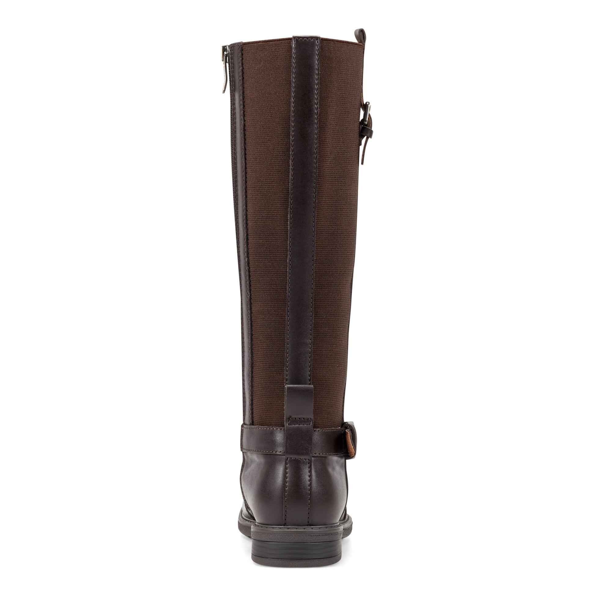 Easy Spirit Jackie Tall Shaft Boots - Dark Brown Leather/Elastic