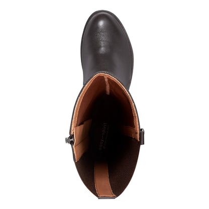 Easy Spirit Jackie Tall Shaft Boots - Dark Brown Leather/Elastic