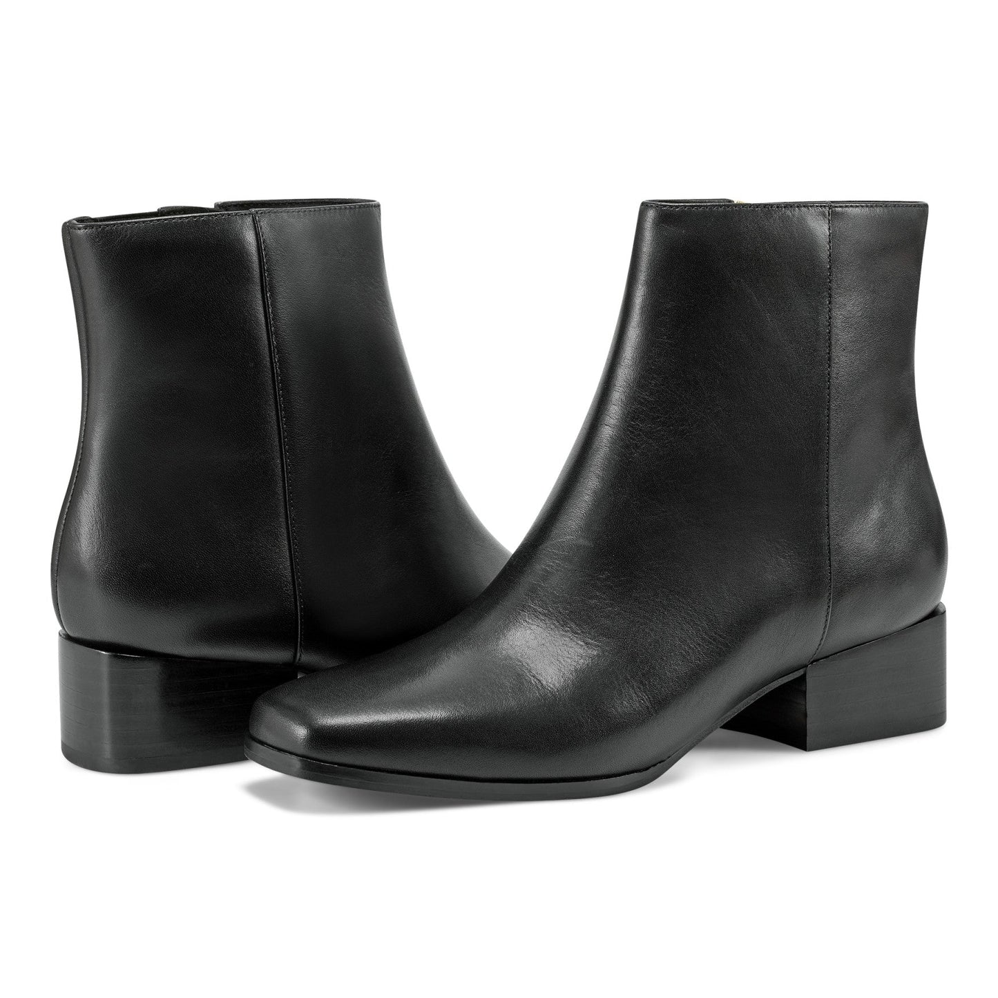 Easy Spirit Sidney Dress Booties - Black Leather