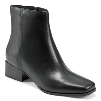 Easy Spirit Sidney Dress Booties - Black Leather