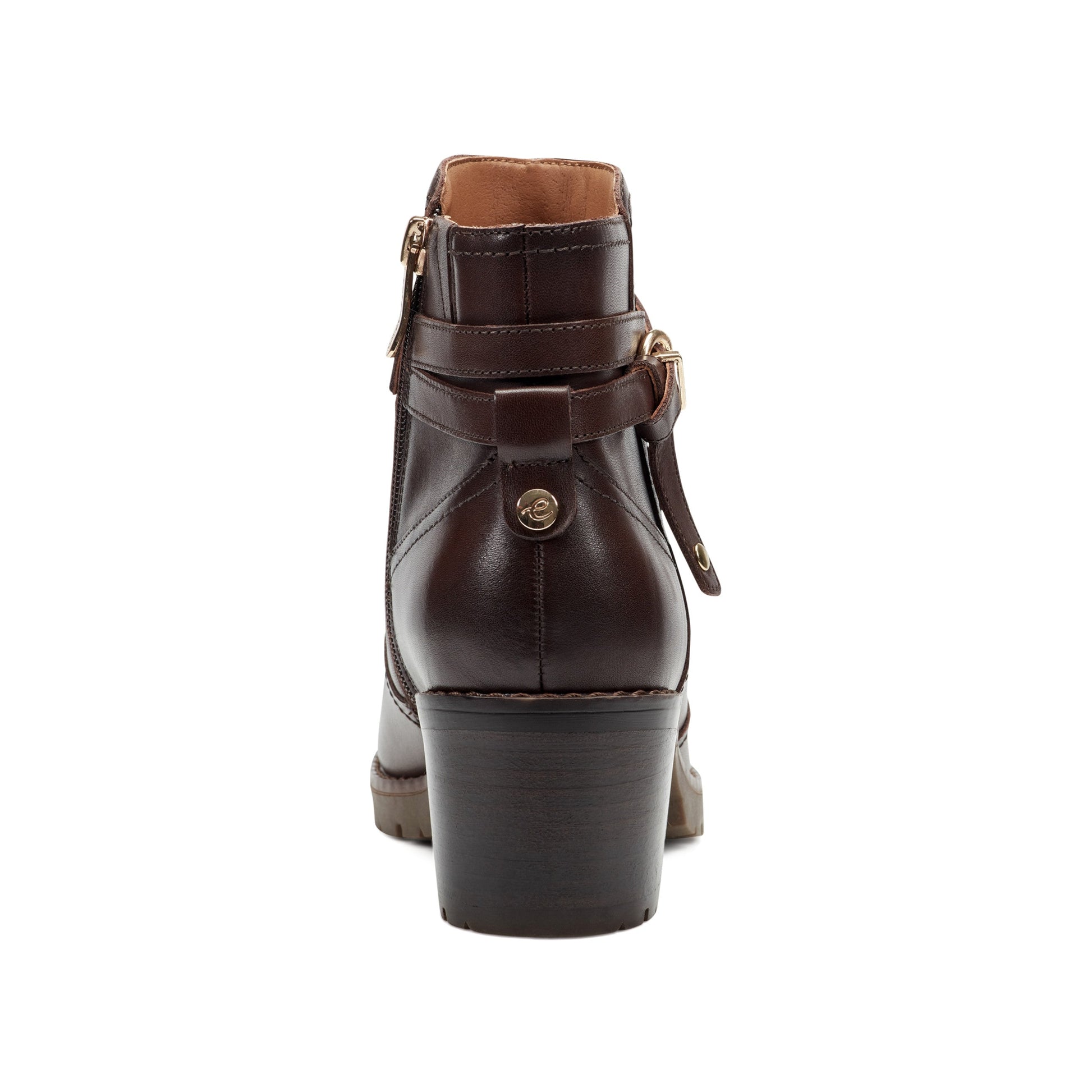 Easy Spirit Carter Ankle Booties - Dark Brown Leather