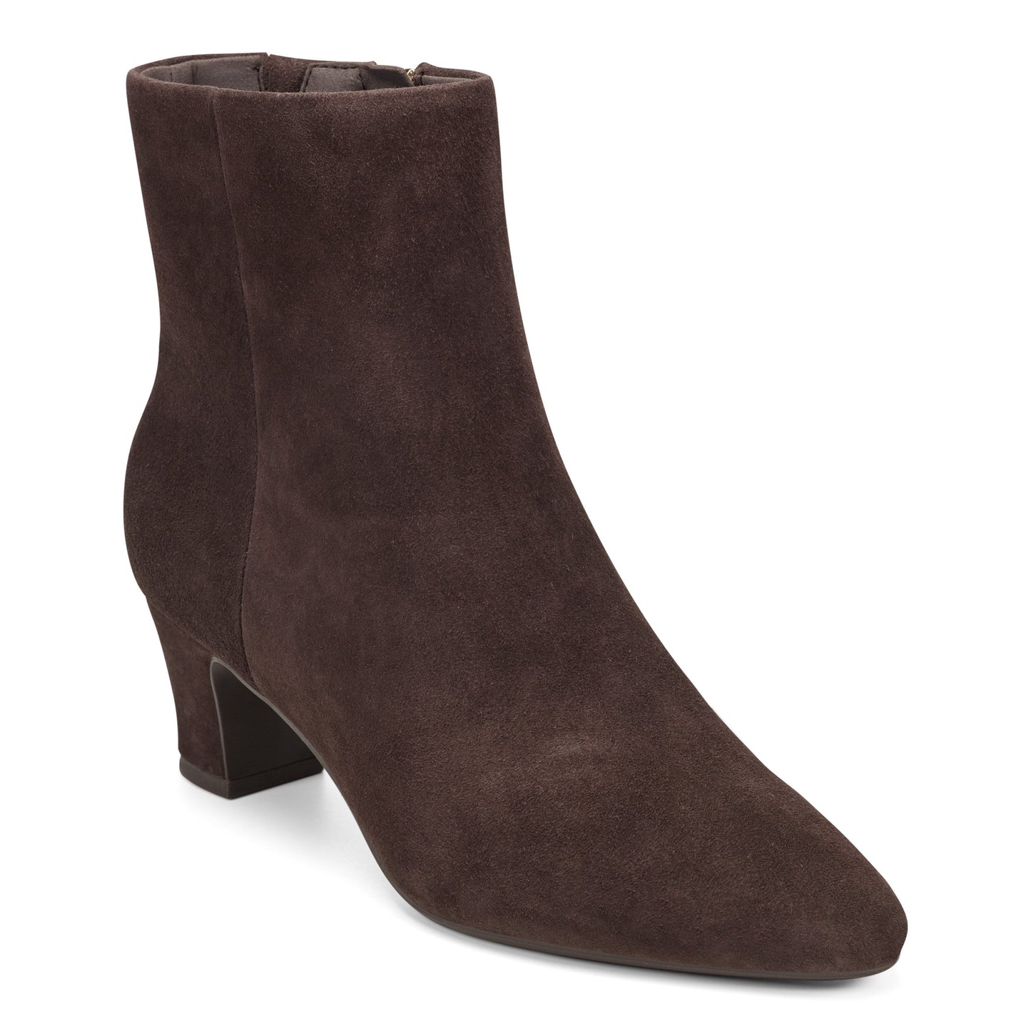 Easy Spirit Isra Ankle Booties - Dark Brown Suede