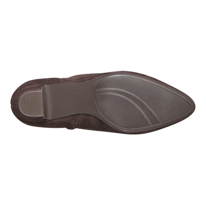 Easy Spirit Isra Ankle Booties - Dark Brown Suede