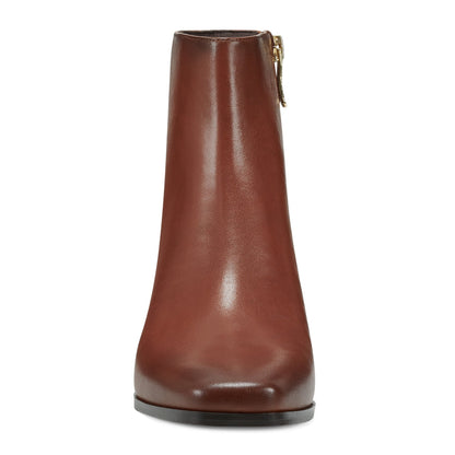 Easy Spirit Sidney Dress Booties - Brown Leather