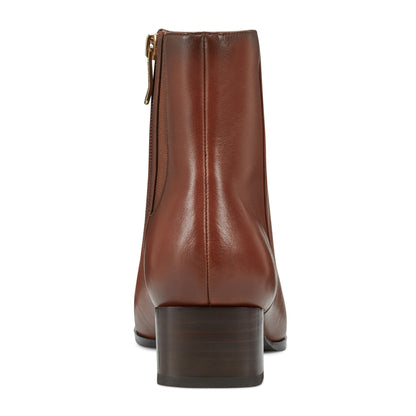 Easy Spirit Sidney Dress Booties - Brown Leather