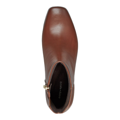 Easy Spirit Sidney Dress Booties - Brown Leather