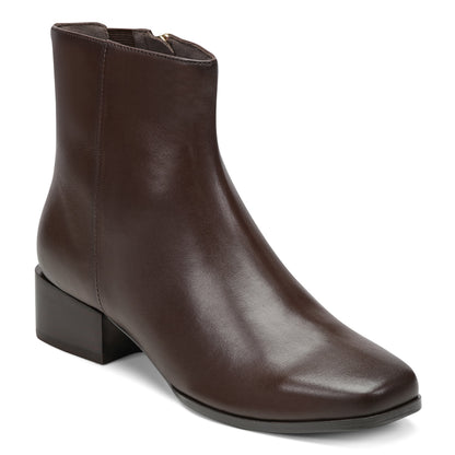 Easy Spirit Sidney Dress Booties - Dark Brown Leather