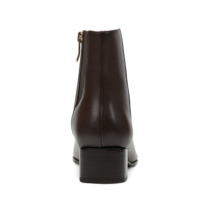 Easy Spirit Sidney Dress Booties - Dark Brown Leather