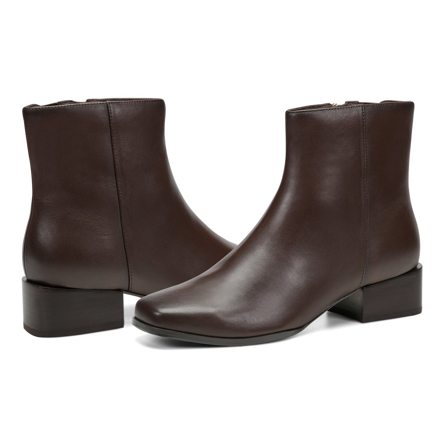Easy Spirit Sidney Dress Booties - Dark Brown Leather