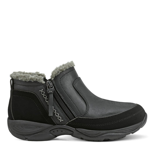 Easy Spirit Epic Cold Weather Booties - Black Leather