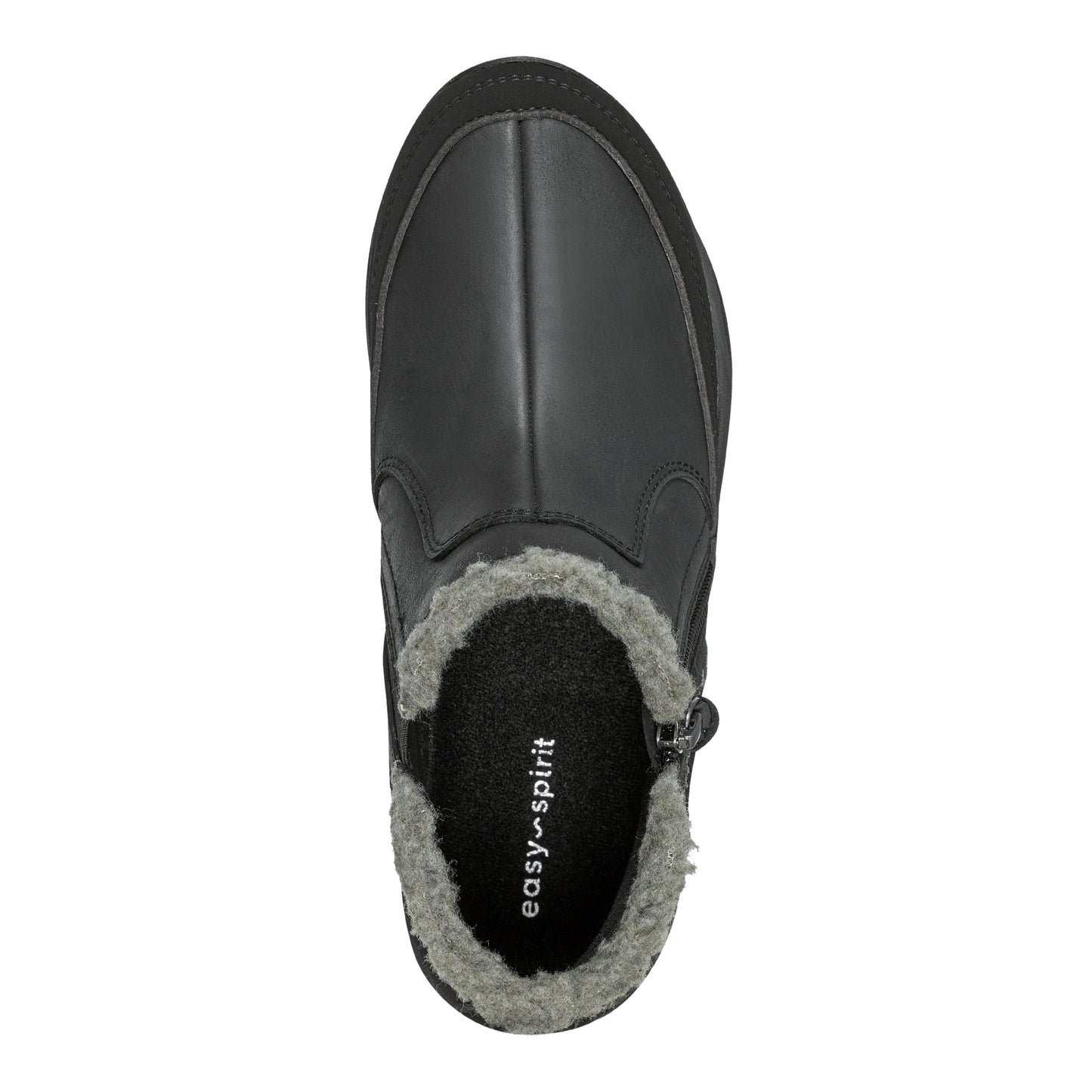 Easy Spirit Epic Cold Weather Booties - Black Leather