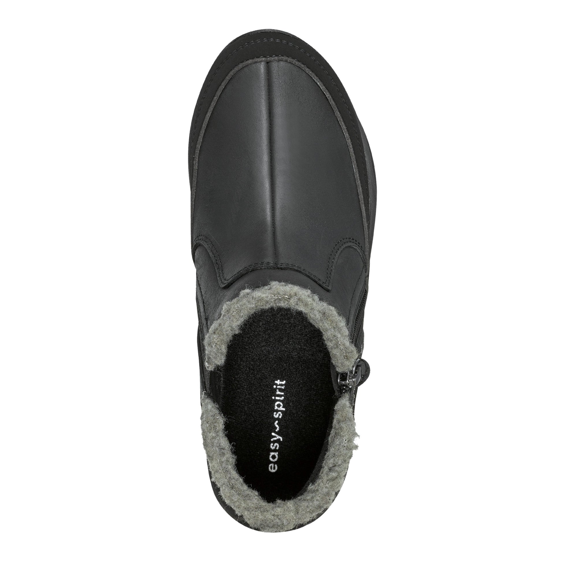 Easy Spirit Epic Cold Weather Booties - Black Leather