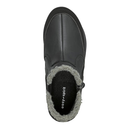 Easy Spirit Epic Cold Weather Booties - Black Leather