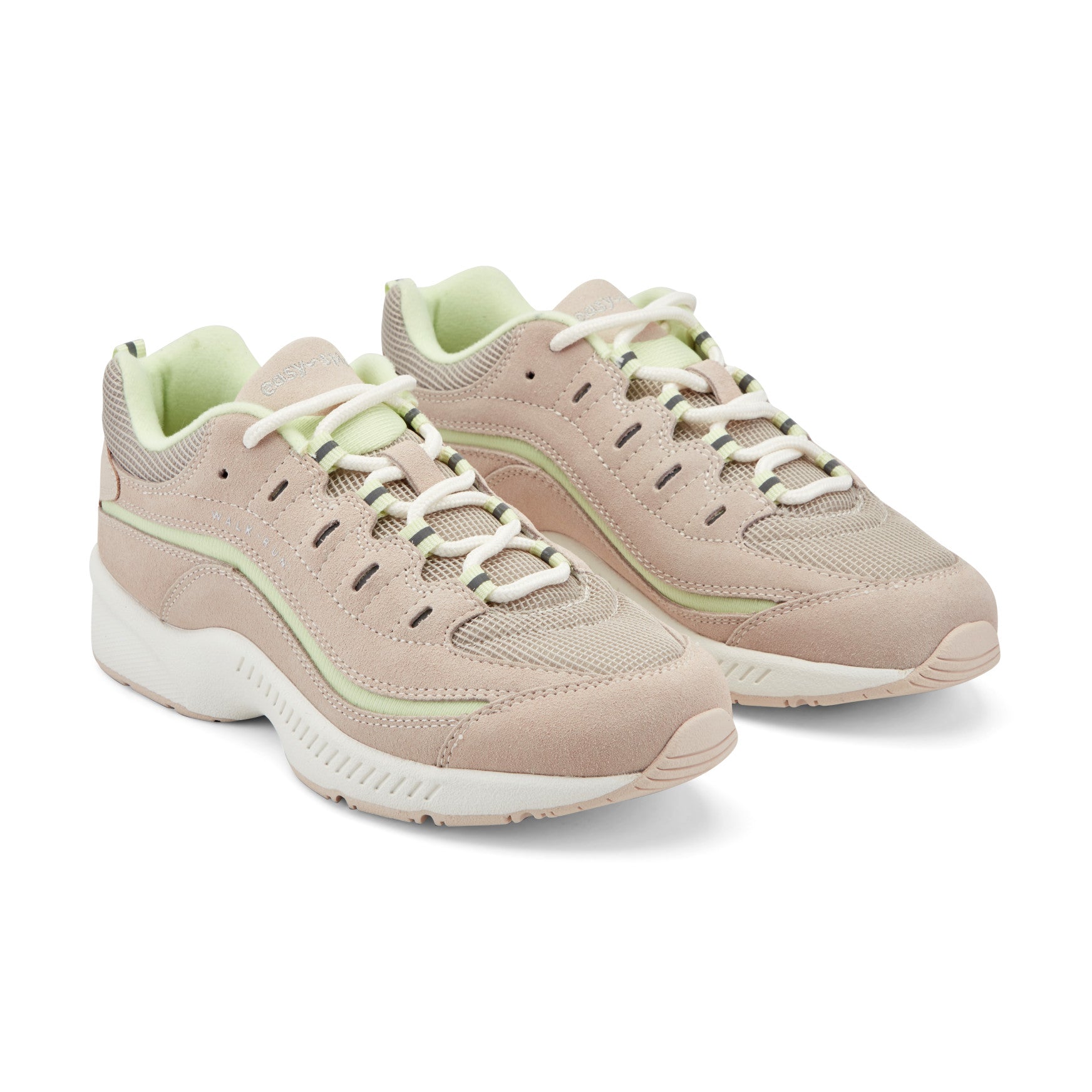 Easy Spirit Romy Walking Shoes - Light Pink/Green