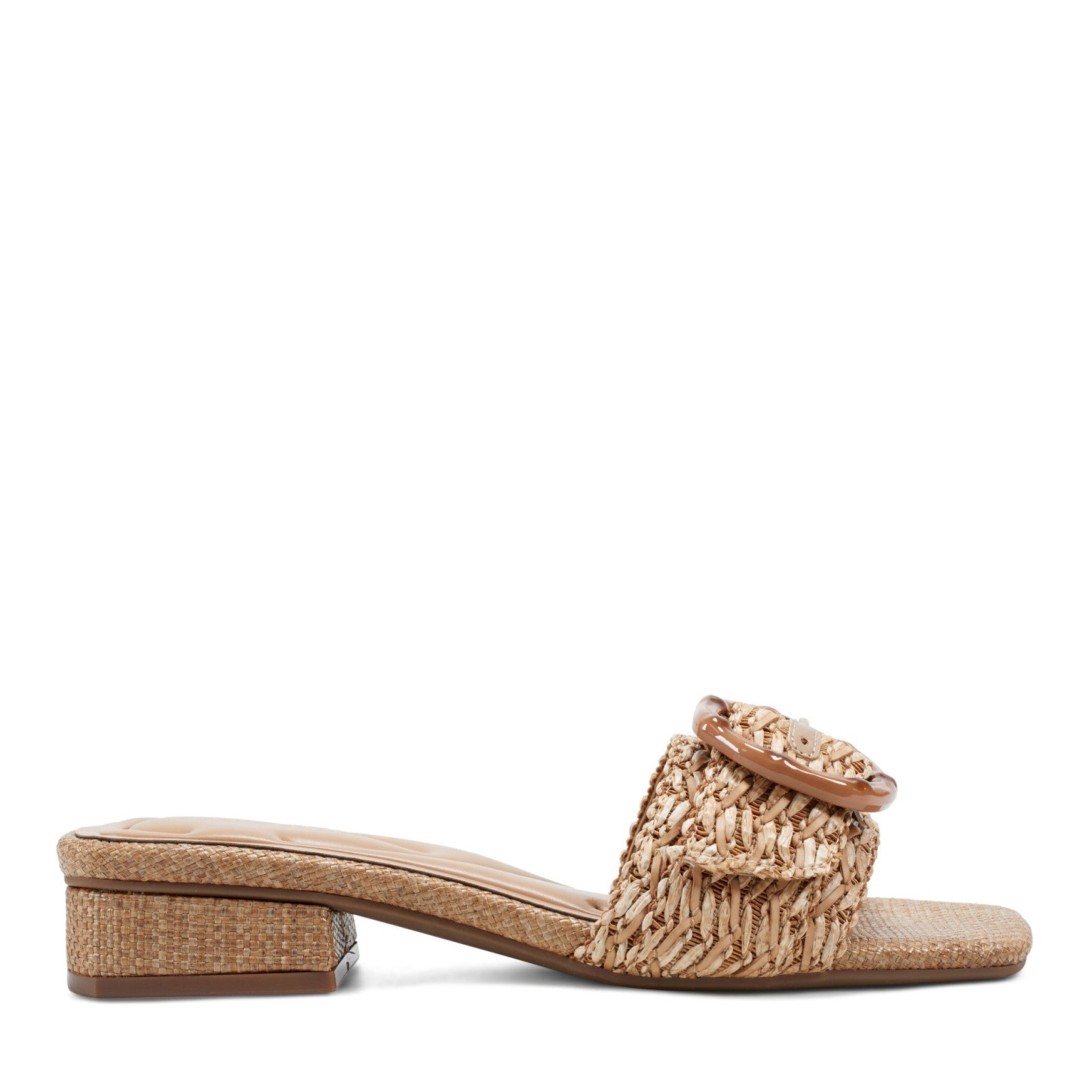 Easy Spirit Gatlin Slide Sandals - Natural Raffia