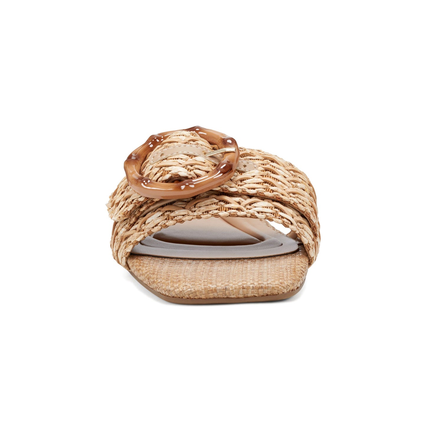 Easy Spirit Gatlin Slide Sandals - Natural Raffia