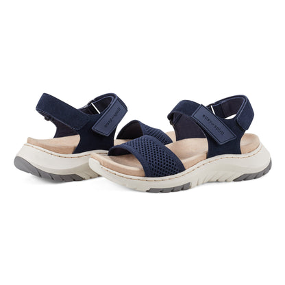 Easy Spirit Sway Casual Platform Sandals - Navy