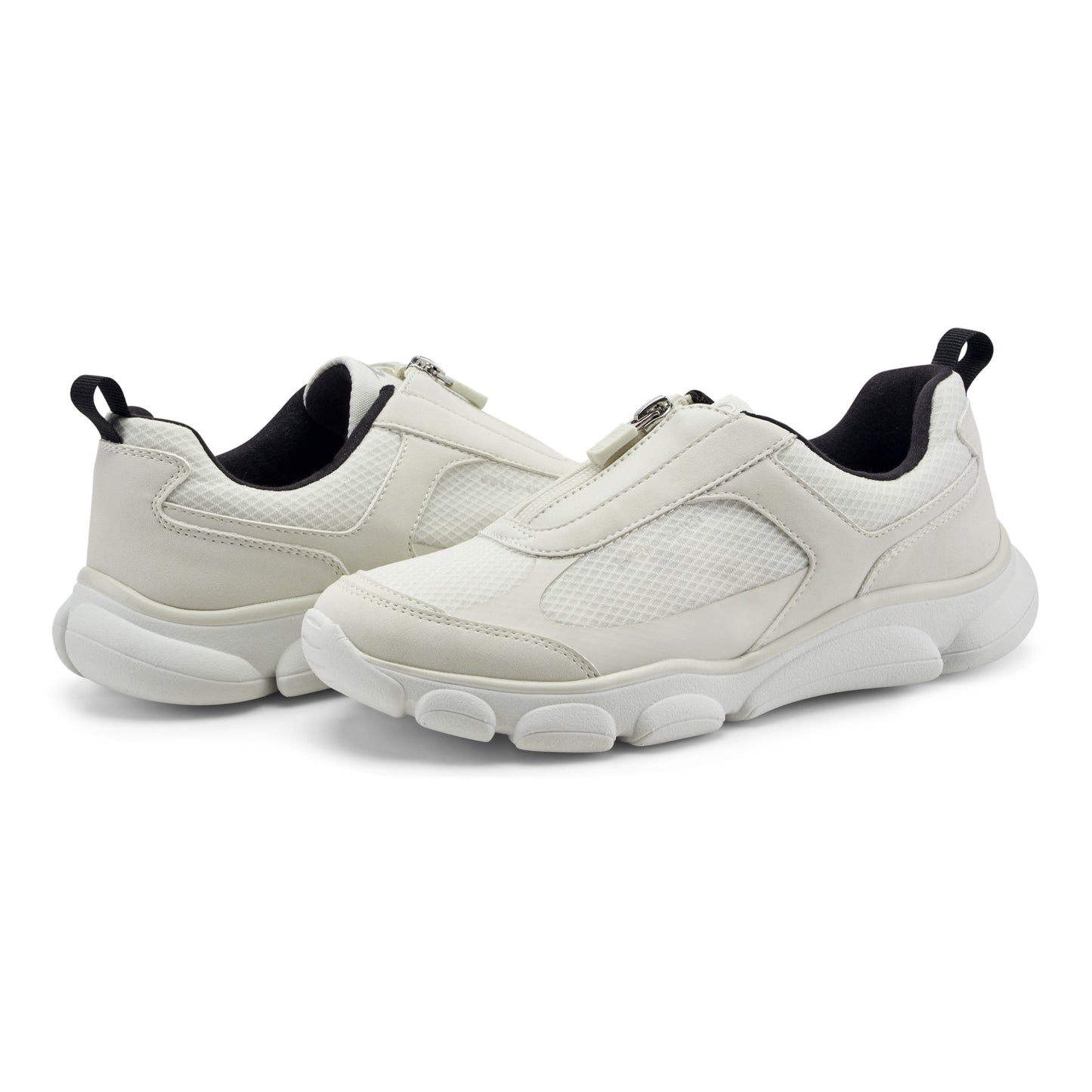 Easy Spirit Nari Zip Up Sneakers - Ivory