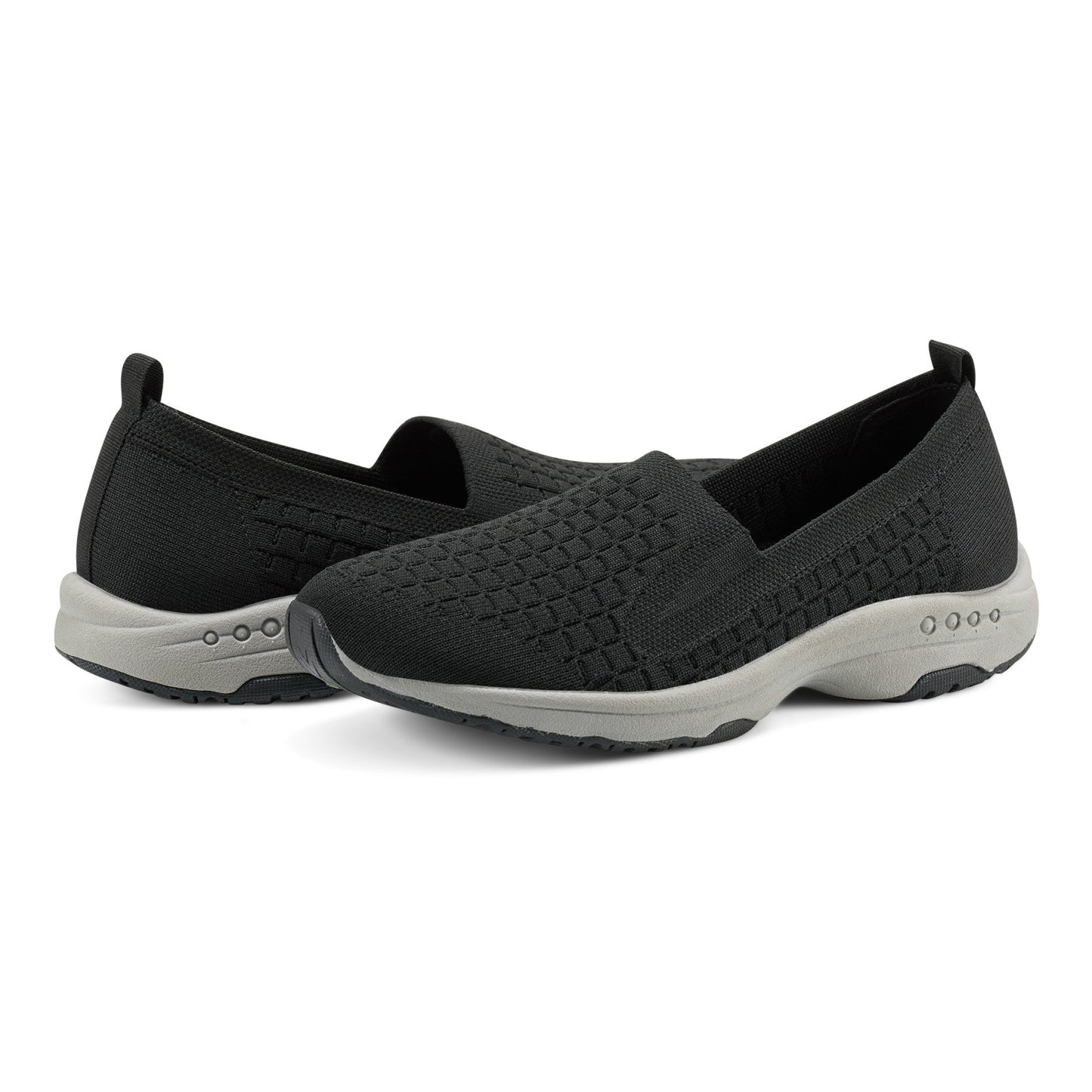 Easy Spirit Tech Eco Slip On Sneakers - Black Recycled Knit
