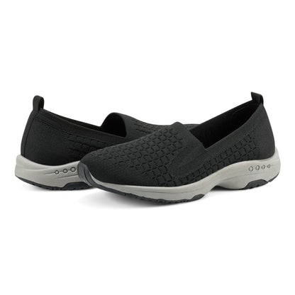 Easy Spirit Tech Eco Slip On Sneakers - Black Recycled Knit