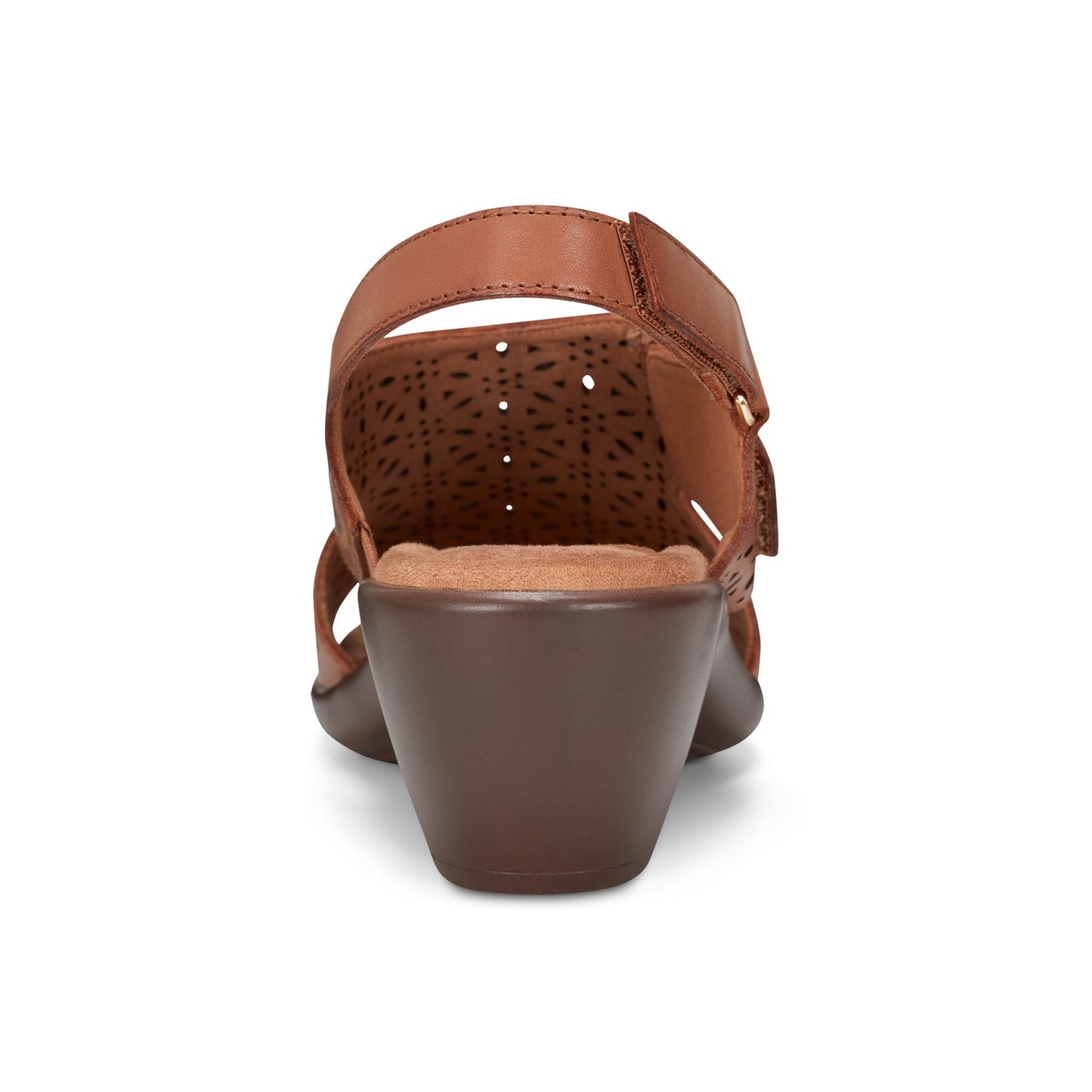 Easy Spirit Calix Heeled Sandals - Brown Leather