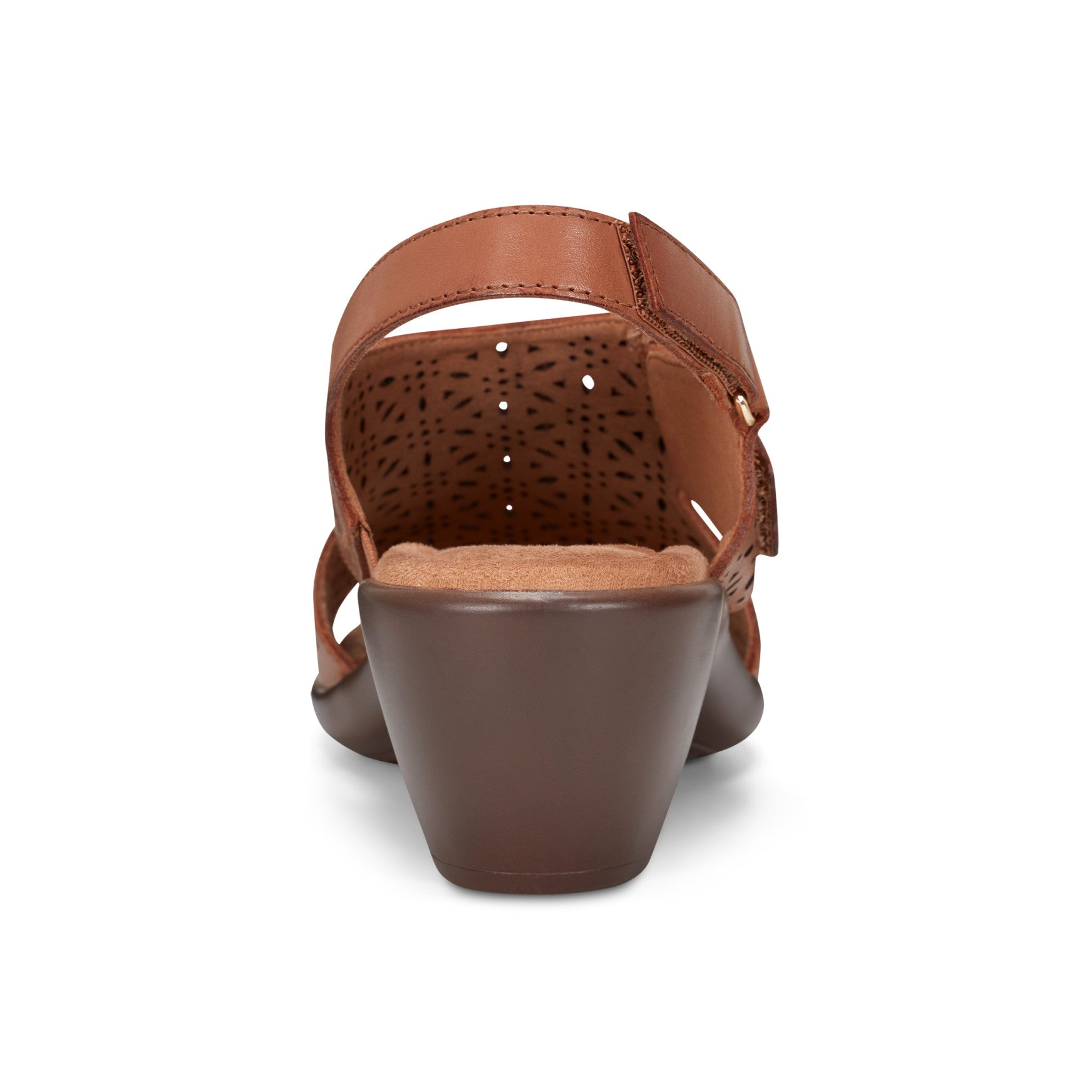 Easy Spirit Calix Heeled Sandals - Brown Leather