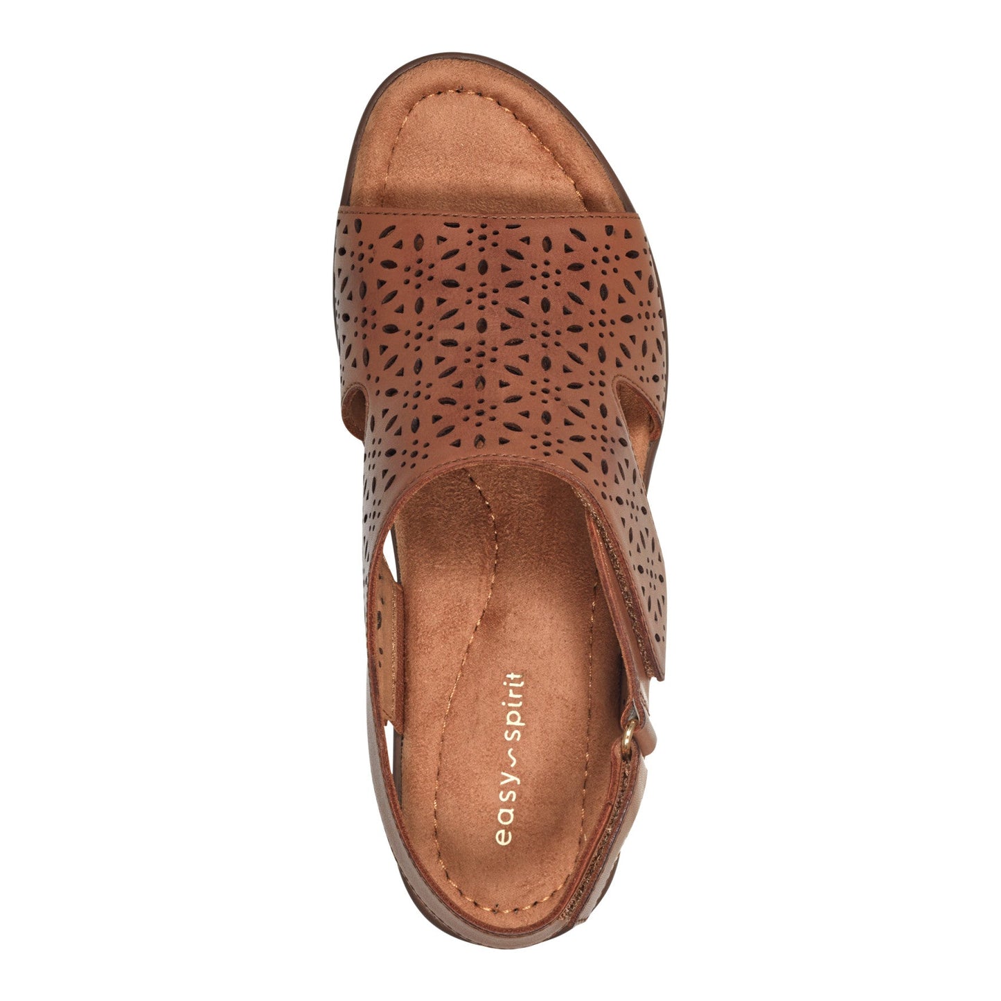 Easy Spirit Calix Heeled Sandals - Brown Leather