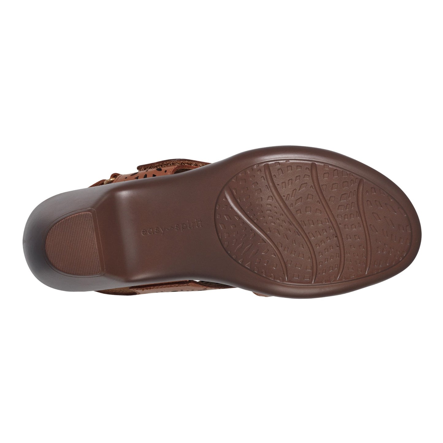 Easy Spirit Calix Heeled Sandals - Brown Leather
