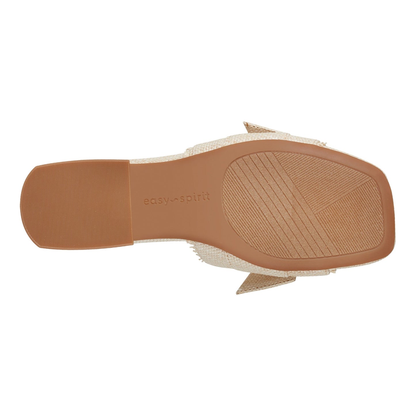 Easy Spirit Girly Bow Slide Sandals - Natural Raffia