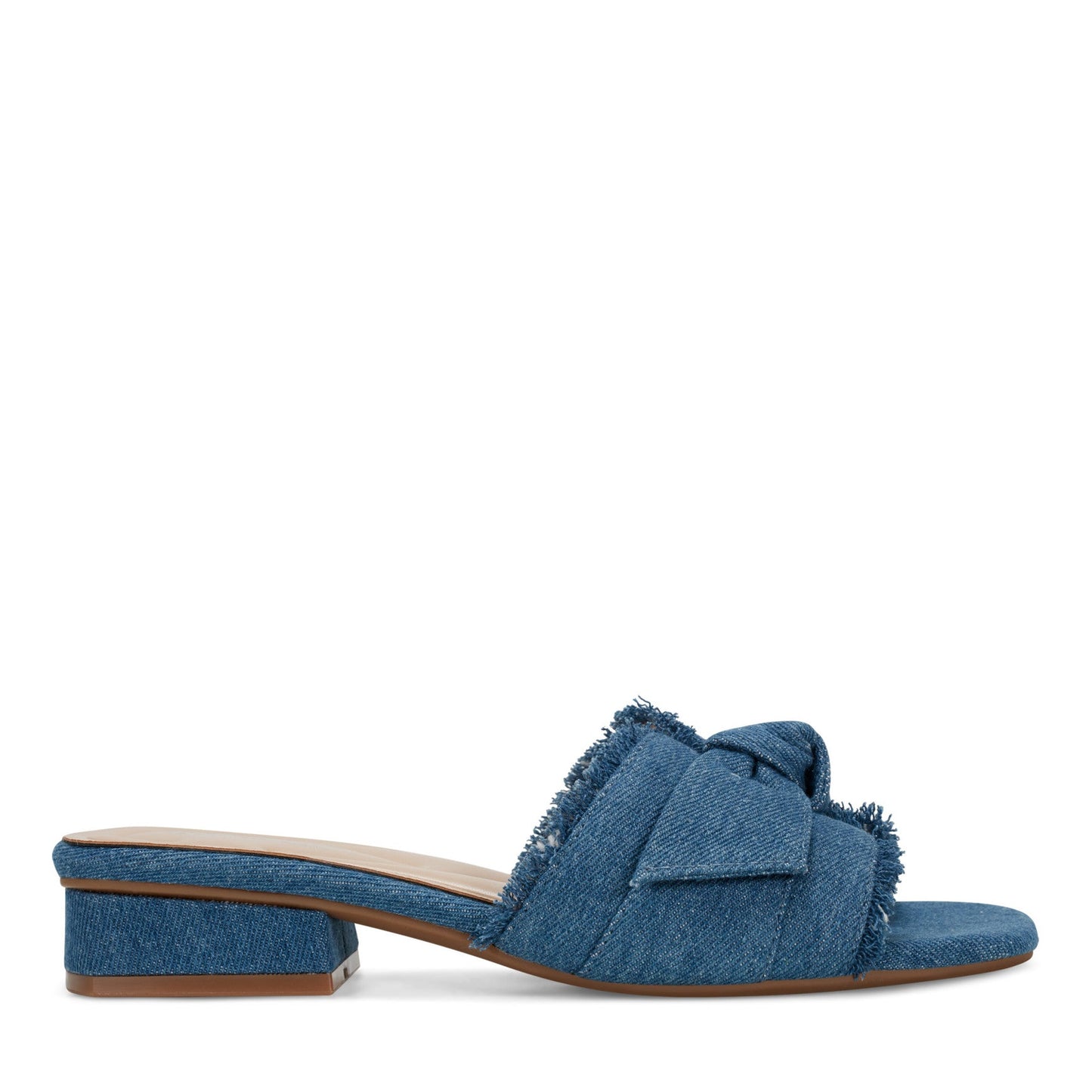 Easy Spirit Girly Bow Slide Sandals - Denim
