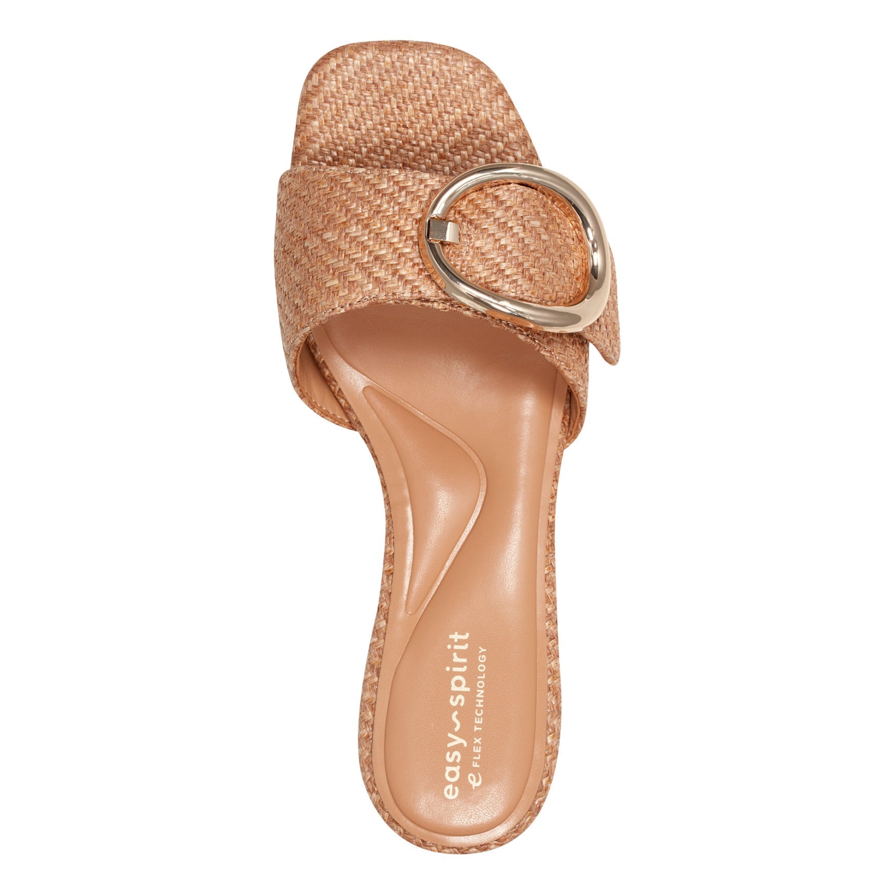 Easy Spirit Roxana Slide Sandals - Natural Raffia