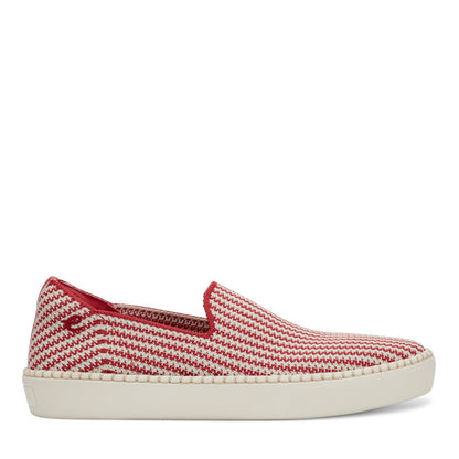 Easy Spirit Presley Casual Slip On Flats - Red/Cream Stripe