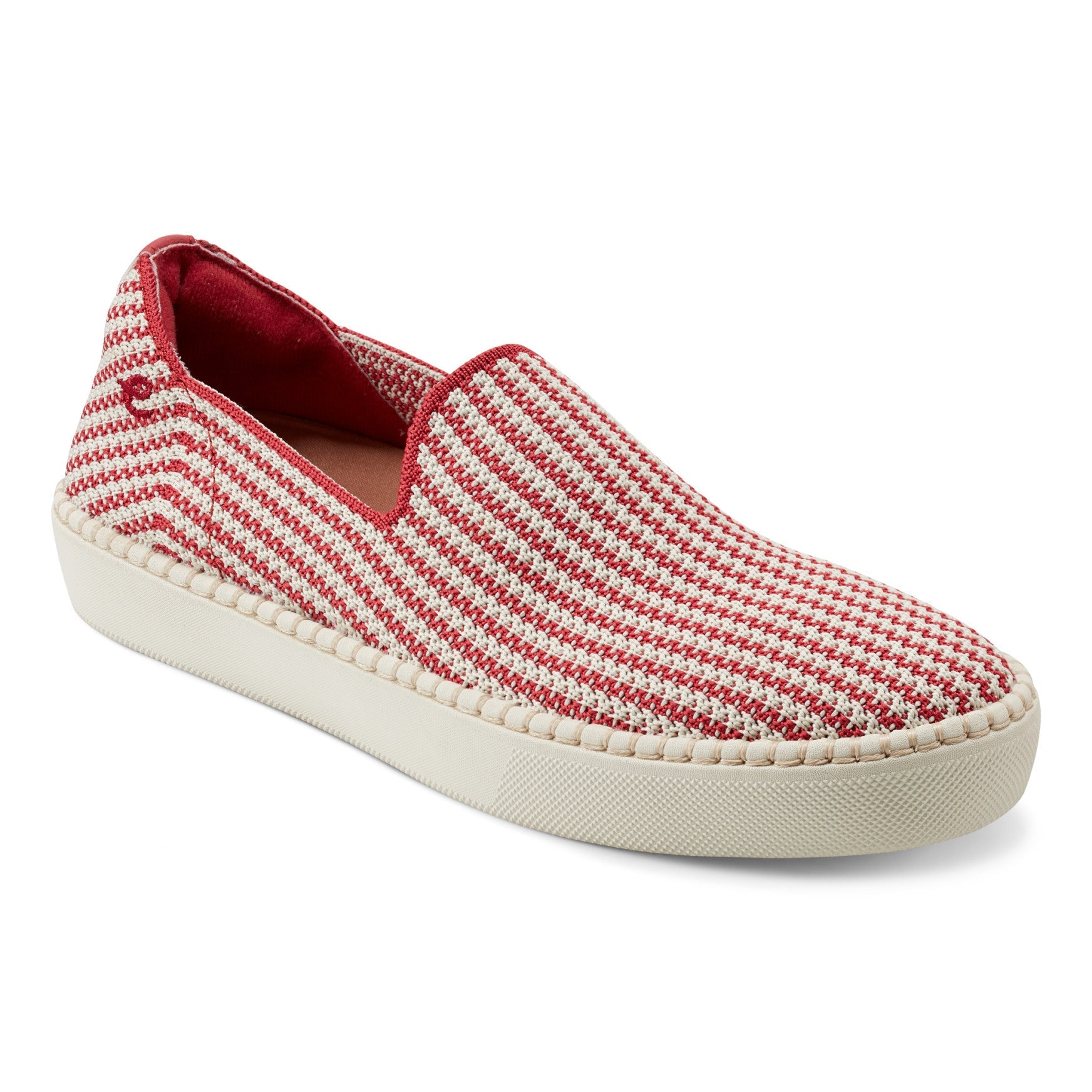 Easy Spirit Presley Casual Slip On Flats - Red/Cream Stripe