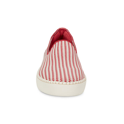 Easy Spirit Presley Casual Slip On Flats - Red/Cream Stripe