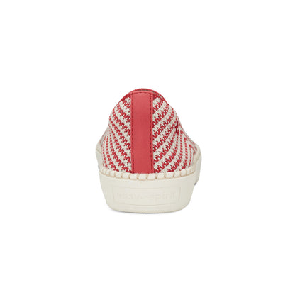 Easy Spirit Presley Casual Slip On Flats - Red/Cream Stripe