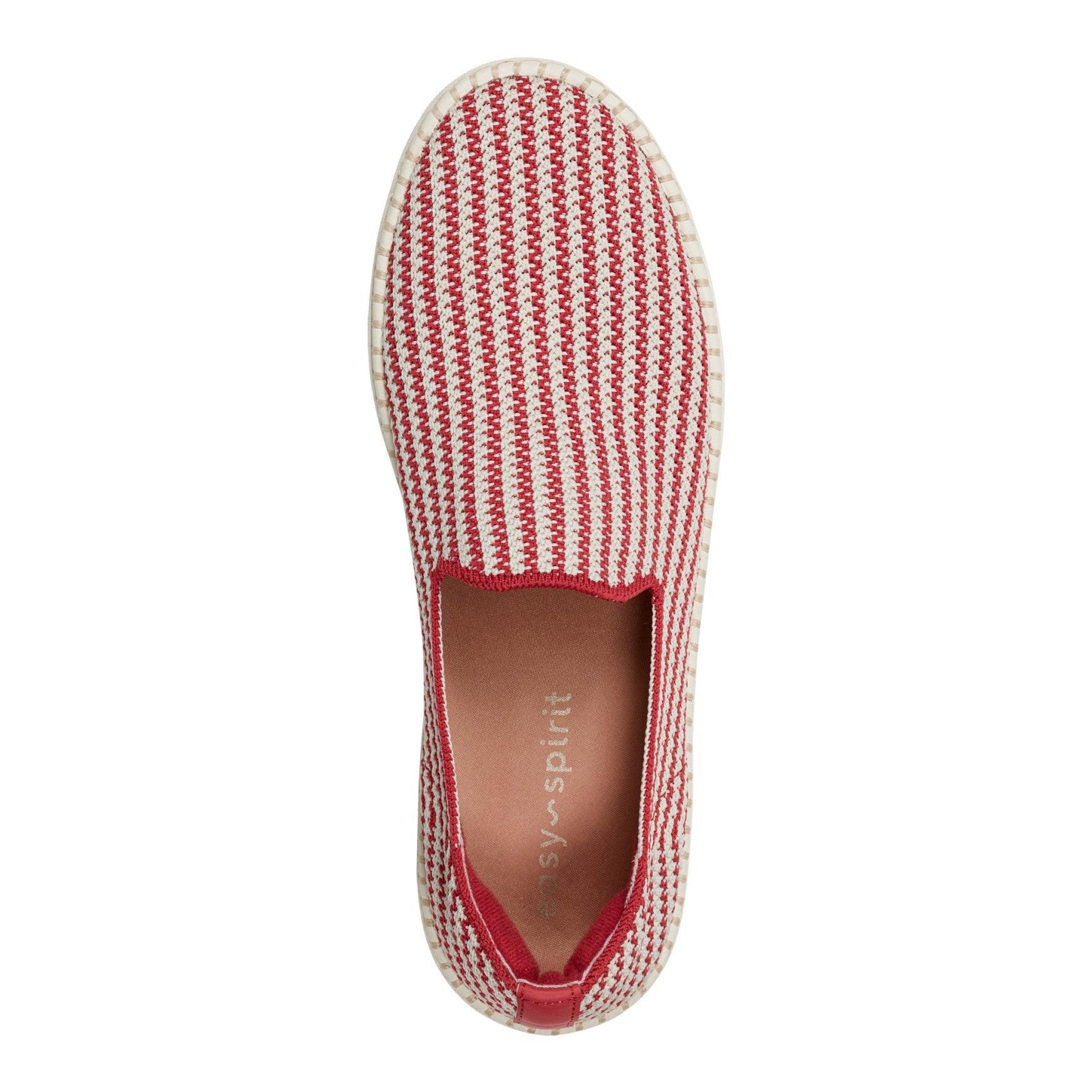 Easy Spirit Presley Casual Slip On Flats - Red/Cream Stripe