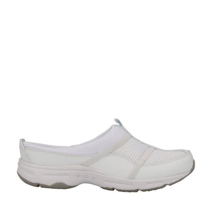 Easy Spirit Argyle Mesh Clogs - White Leather