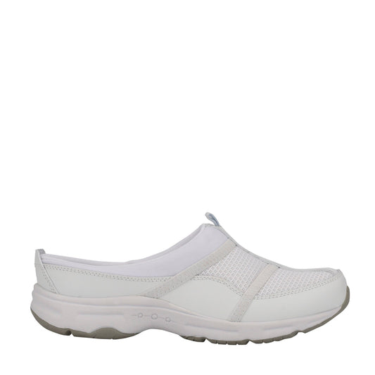 Easy Spirit Argyle Mesh Clogs - White Leather