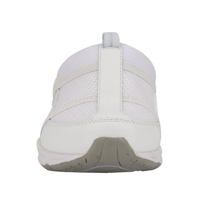 Easy Spirit Argyle Mesh Clogs - White Leather