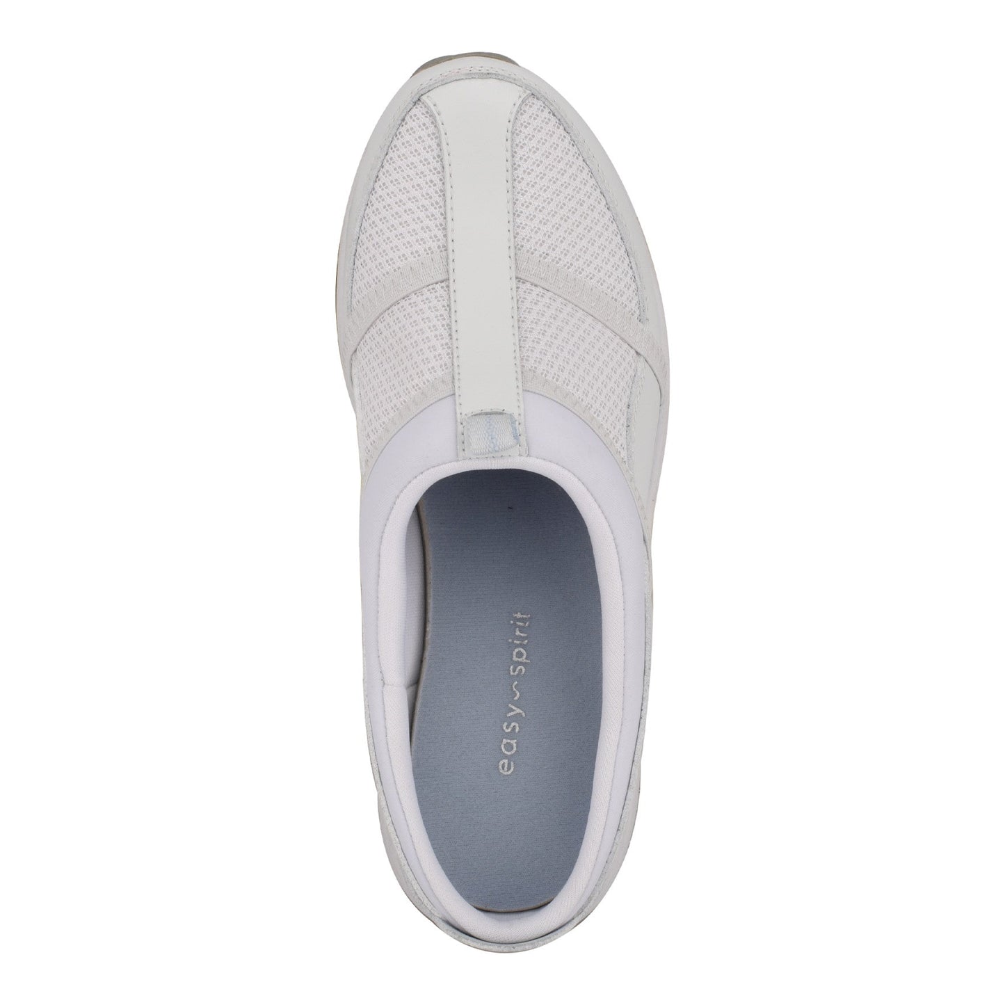 Easy Spirit Argyle Mesh Clogs - White Leather