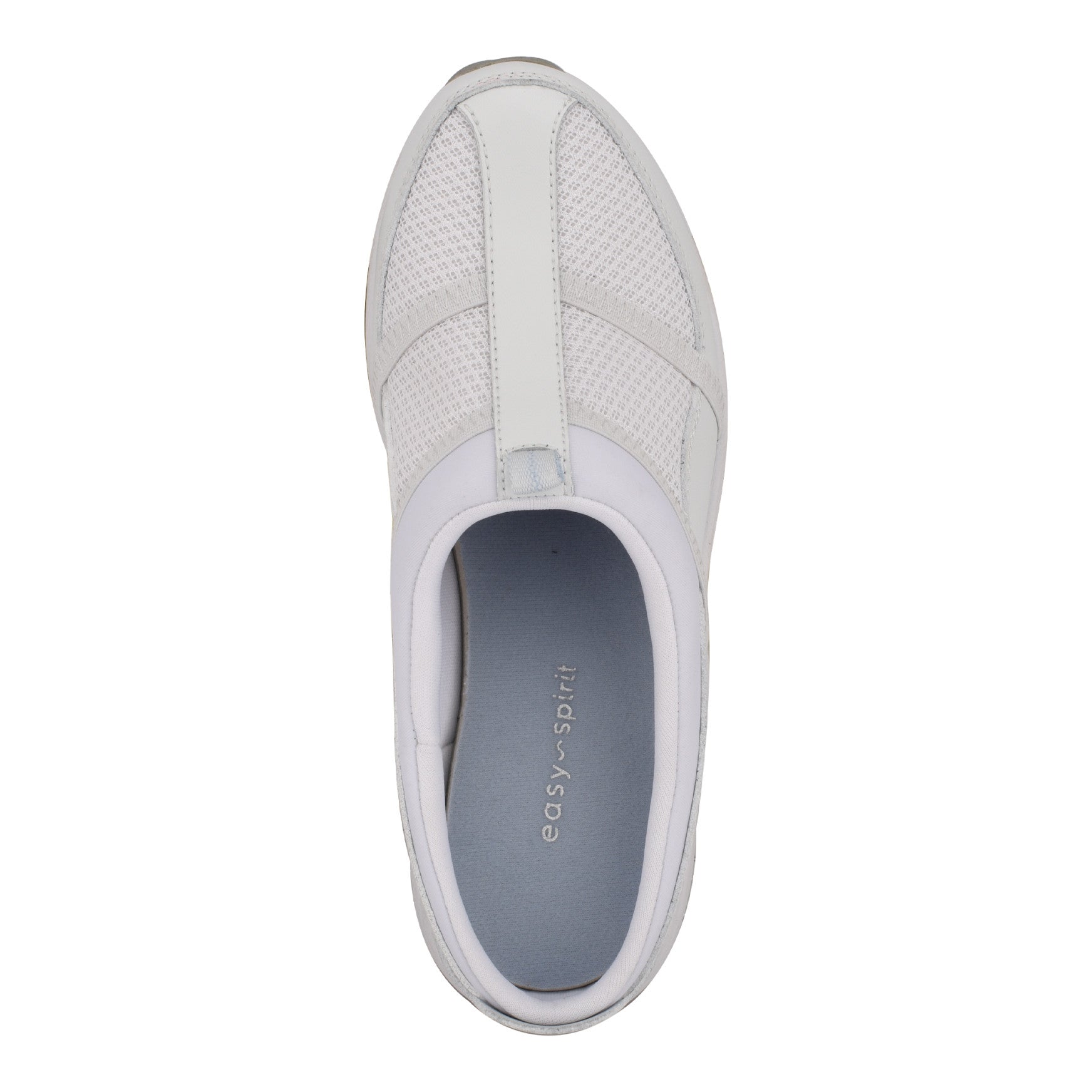 Easy Spirit Argyle Mesh Clogs - White Leather