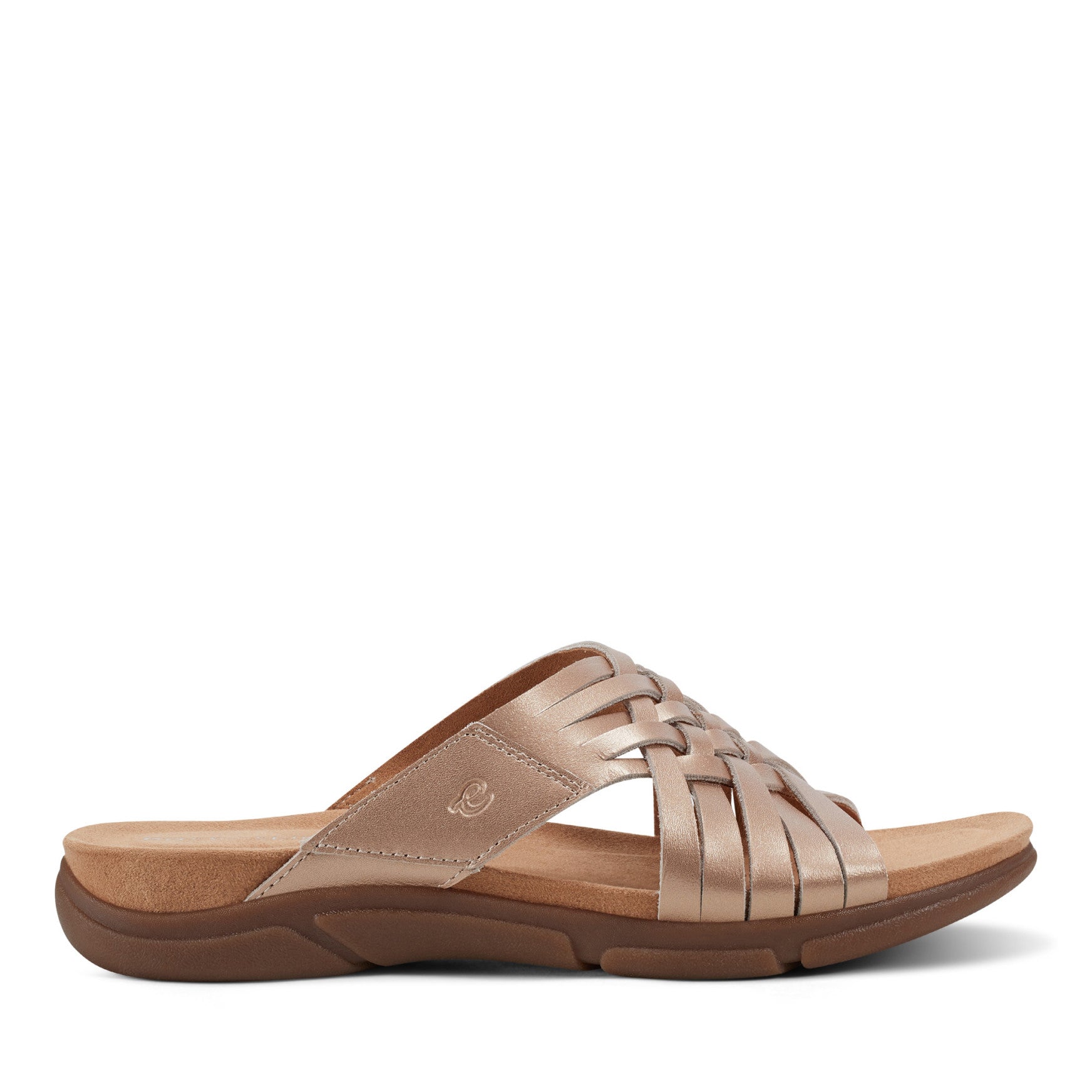 Easy Spirit Meadow Slip On Sandals - Bronze Leather