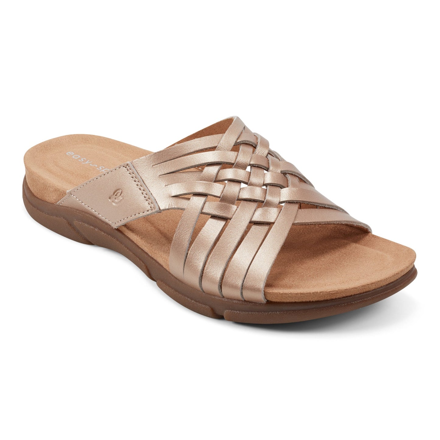 Easy Spirit Meadow Slip On Sandals - Bronze Leather