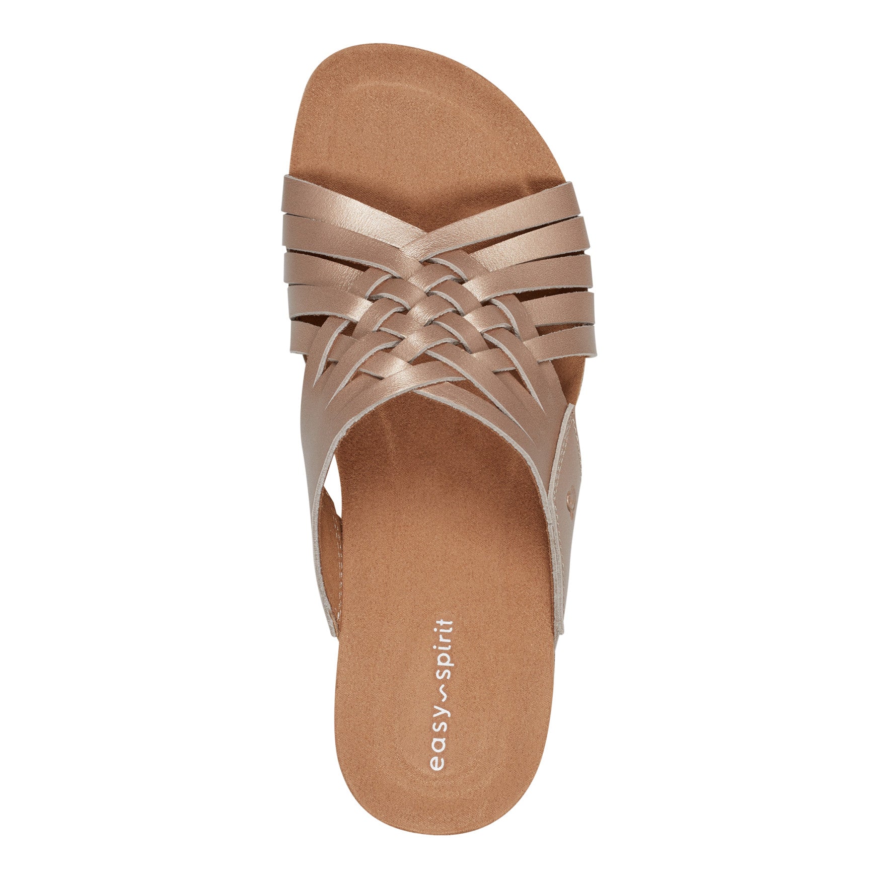 Easy Spirit Meadow Slip On Sandals - Bronze Leather