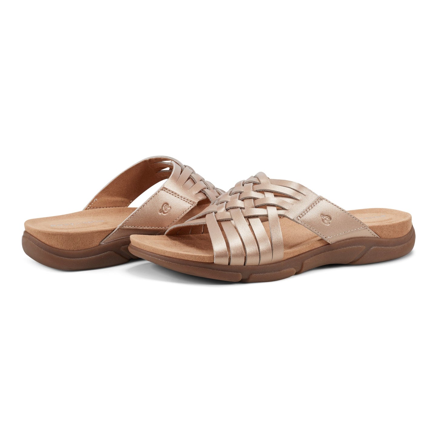 Easy Spirit Meadow Slip On Sandals - Bronze Leather